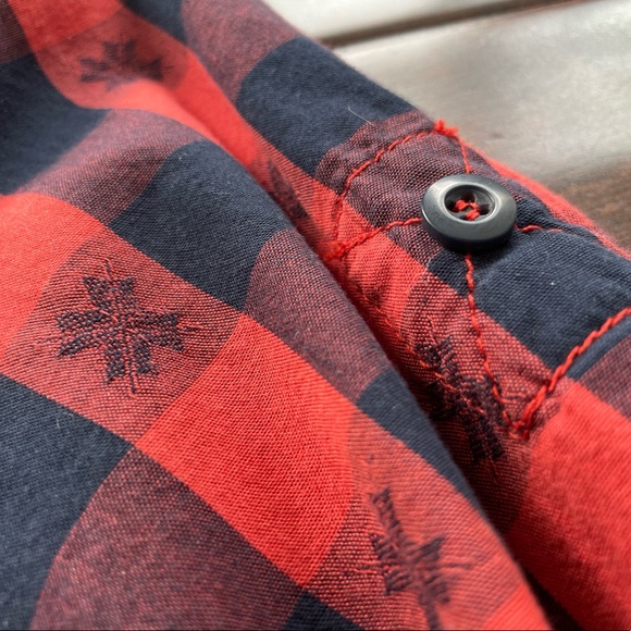 Vintage Red Brand Western Style Pearl Button Up Long Sleeved Shirt Medium - Picture 9 of 13